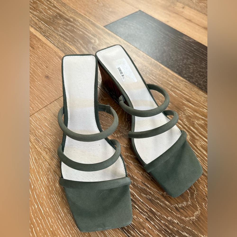 Sanctuary klique green wedges sandals - Picture 3 of 10